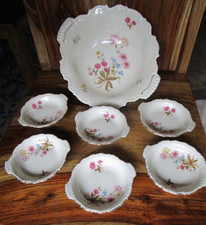 Hertel Jacob 7 teilig - Porzellan Bavaria - Schale Gold Schüssel - Art Deco