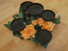 Kunstblumen Rosen Kunstblumengesteck Kerzenhalter