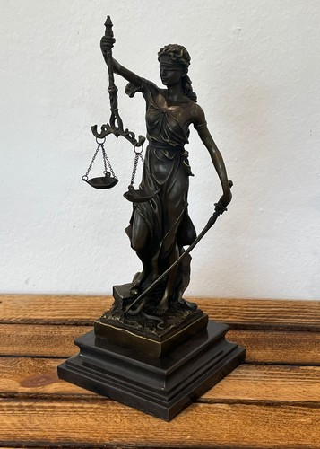 Bronze justitia skulptur - skulptur, /