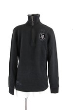 La Martina Black Sweatshirt  XS Herren schwarz Troyer Pullover 100% Baumwolle