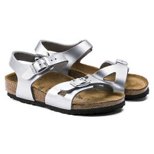 Birkenstock Rio Silber Kids Sandale Größe 35,36,37,38,39 Fußbett normal & schmal