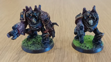 Chaos Space Marines - 2 x Obliterators - Kyborgs - teilweise bemalt - Oop - alt