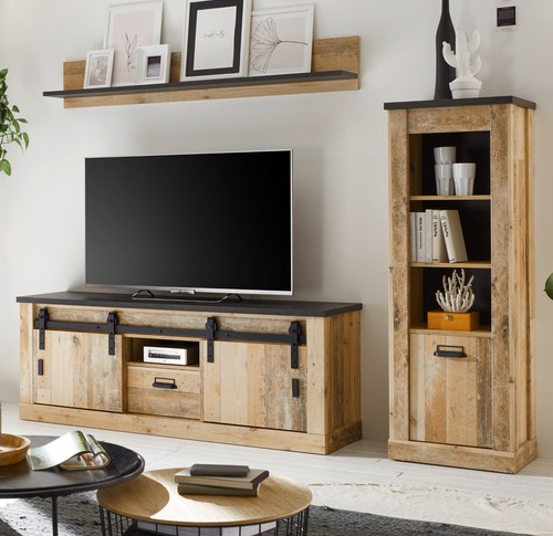 Wohnwand schrankwand used wood - used,