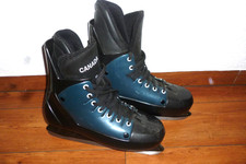 Vintage Lico Schlittschuhe Ice Skates Gr. 47 Canada Schwarz Blau  Herren Wie NEU