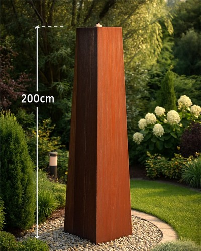 Cortenstahl säule konus 200cm - säule,