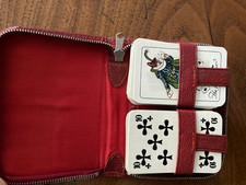 Kleines rotes Leder-Etui mit