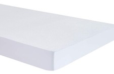 Matratzenschoner Frottee 90 x 200 cm wasserdicht Polyurethan Weiß Todocama 