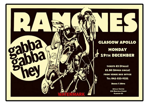 The ramones gig - print,