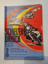 Schleizer Dreieck Rennen 1977 Motorrad u. Auto Programmheft Meisterschaftsläufe