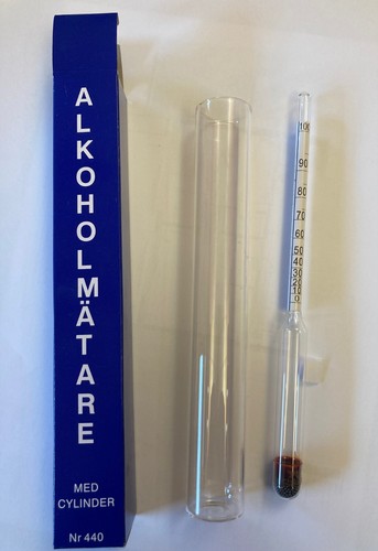 Alkoholmeter 100 vol 19cm - alkoholmeter, 0-100%