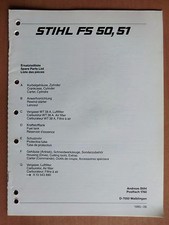 Ersatzteilliste STIHLFreischneider FS 50 FS51 Ausgabe 06/1985 Ersatzteilkatalog 