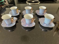 Design Espresso tassen, Hand Painted in Frankreich, Limoges