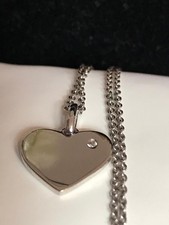 Damen Kette & Herz Anhänger 925 St. Silber Mega-Länge: 70 cm Luxusschmuck