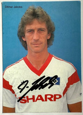 Ditmar Jakobs HSV Hamburger SV  handsignierte Autogrammkarte 80ziger Jahre SHARP