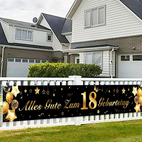 Geburtstag banner schwarz - geburtstag, banner,