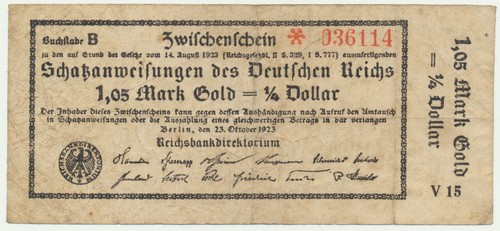 Goldmark banknote - 1,05,