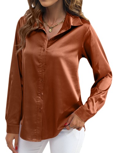 Damen satinbluse seidenhemd - damen,