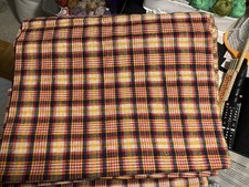 Altes Bauernleinen kariert, 14,4 m, wie frisch vom Webstuhl, satte Farben