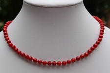 K4 51 cm Perle Schmuck Perlenkette Halsketten Collier Korallenkette Stein mnbh