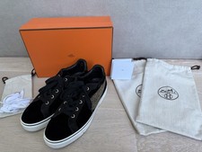 Hermès Sneaker Damen Gr. 39 Samt Schwarz mit OVP