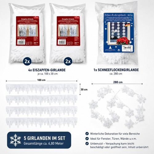 Weihnachtsdeko girlanden set - weihnachtsdeko,