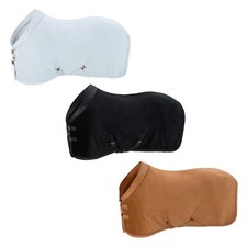 Eskadron Platinum Abschwitzdecke " VELVET CRYSTAL " , cognac, powder blue, black