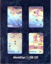 WM´94 USA: Upper Deck-Sonderserie, Satz Hologramm-Maskottchen im Folder, rar !!!