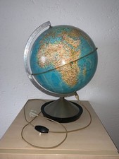 Globus 2-fach Leuchtglobus Marco Polo Erdglobus 1966 Maßstab 1:42500000 Vintage