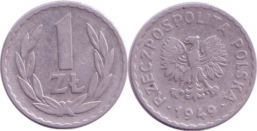 Polen zloty 1949 alu - zloty,
