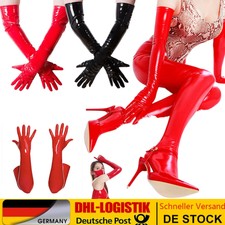 Damen Ehre PVC Lackleder Lange