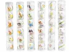 6x Ostereier handbemalt 4x6 cm Ostern Deko Kunststoff Ei Osterdeko Ziereier