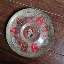 Aschenbecher Pall Mall Zigaretten Banderole Kleiner Teller Unten Mit Samt Rar