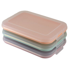 3er Set Frischhaltedose Aufbewahrungsbox Stapelbox Wurst Käse Vorrat bunt