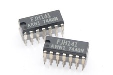 2x TTL Dual 4-Input Nand Power Gate Typ FJH141 / SN7440N, DIP14, NOS