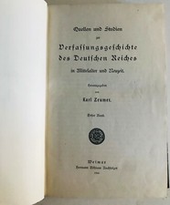 Verfassungsgeschichte, Karl Zeumer, Verfassungsgeschichte 1. Band Karl Zeumer,