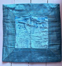 Brokat Samt Kissen Hülle Türkis 40 x 40cm Orient Indien