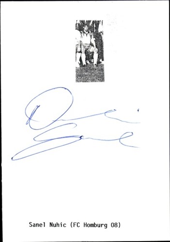 Autogramm fußballer sanel - autogramm,
