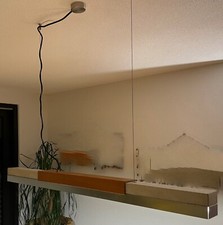 Lampe Leuchte Pendel-/Hängelampe Esszimmer Beton Eiche Edelstahl - Top Zustand