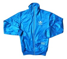 Adidas Chile 62 Jacke Shiny Wetlook blau blue Track Top Jacket Sz. S