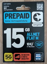 Congstar Prepaid SIM Karte mit
