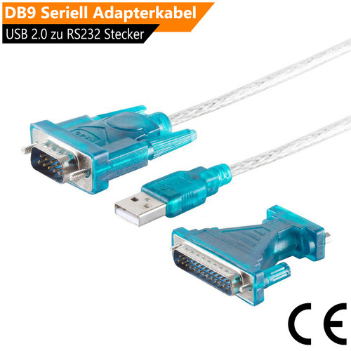 Usb auf rs232 db9 - db9, stecker