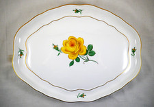 Meissen gelbe rose goldrand - meissen,