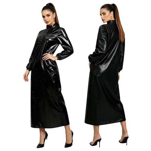 Damen wetlook kleid - de,