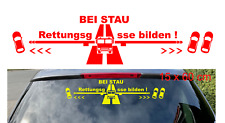 BEI STAU RETTUNGSGASSE BILDEN Auto Aufkleber / Autoaufkleber  Heckscheiben 60 cm