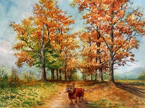 Aquarellbild original 40x30 - aquarellbild,