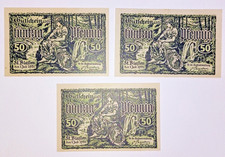 Notgeldscheine 3x 50 Pf. der
