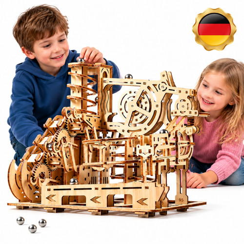 Holzpuzzle murmelbahn - 3d,