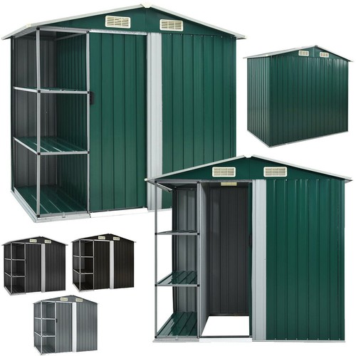 Gartenhaus mit regal metall - gartenhaus,