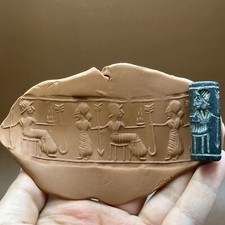 Alter nahöstlicher königlicher Ritual Intaglio Zylinderform Siegelstempel