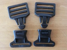 Hosenträger-Schnalle  Steckschnalle  40mm schwarz  Kunststoff